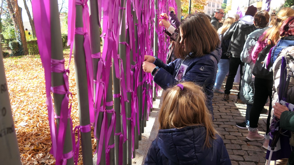 Manifestación en 2023 por el Día Internacional de la Eliminación de la Violencia contra la Mujer.