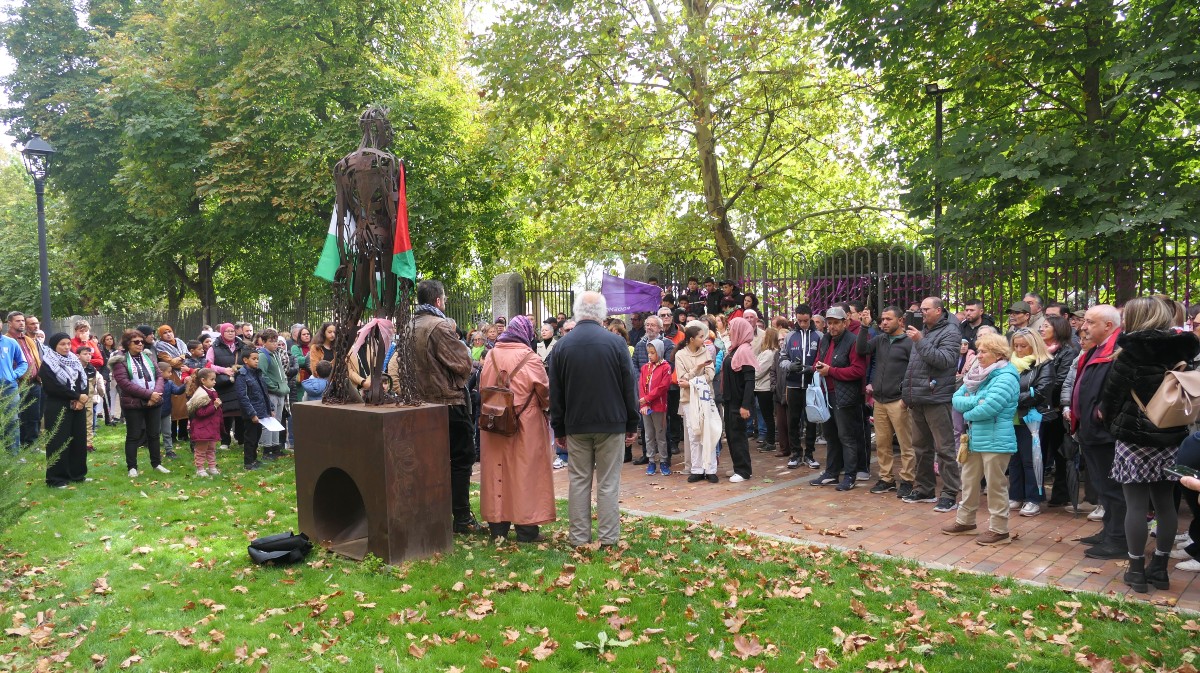 Concentracion en favor de Palestina hace un año.