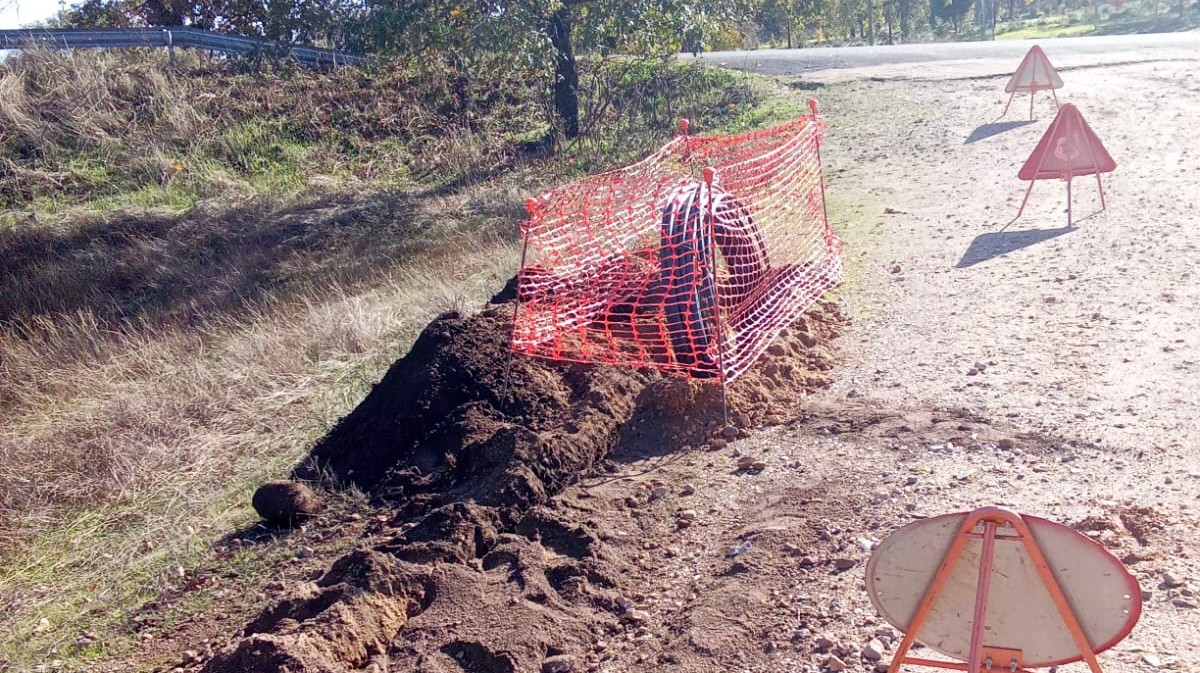 Obras de instalación de fibra óptica para el Bajo Tiétar.