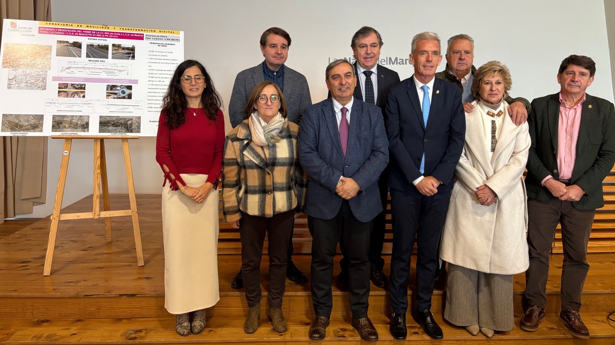 El consejero de Movilidad presenta la mejora de la CL-505 en Las Navas.
