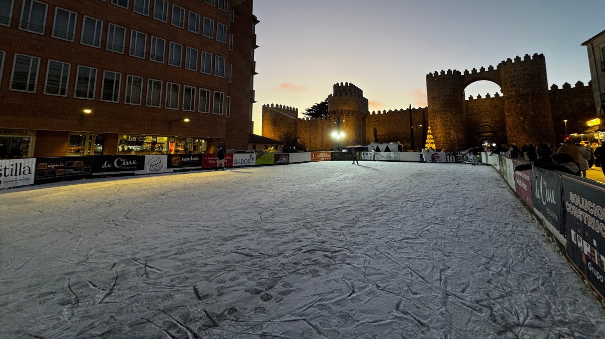 Pista de hielo en el Mercado Grande