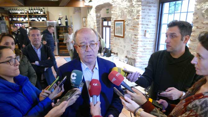 Jesús Caro, durante su comparecencia ante los periodistas.