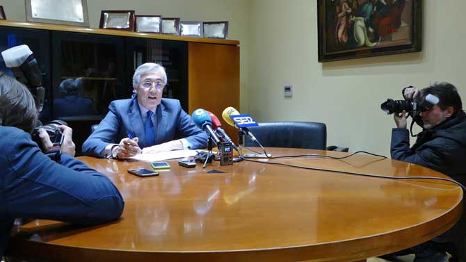 Rueda de prensa de José Luis Rivas el lunes.