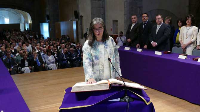 Sánchez-Reyes jura como concejal en 2015.