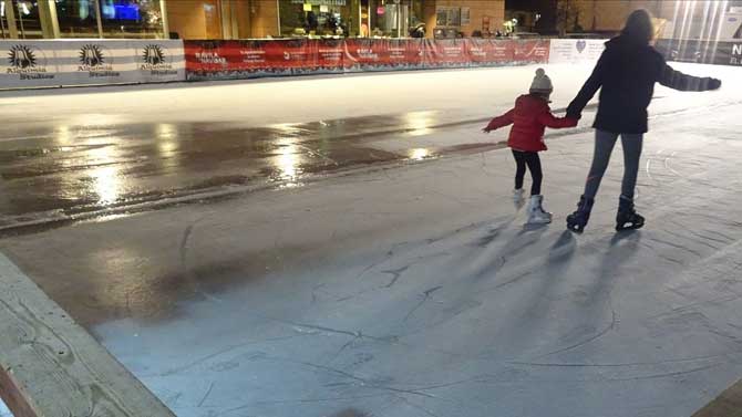 La pista de hielo en la tarde del mi&eacute;rcoles.