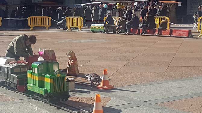 Tren jard&iacute;n en el Mercado Chico.