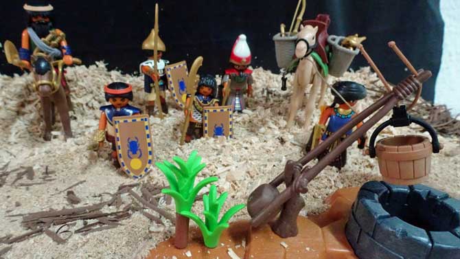 Belén con clicks de Famobil en el IES Martín Borro, en Cebreros.