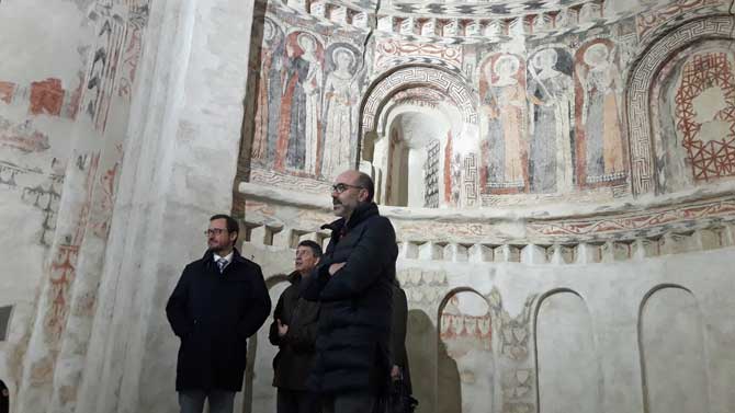 Director de Patrimonio, alcaldesa y consejero de Cultura.