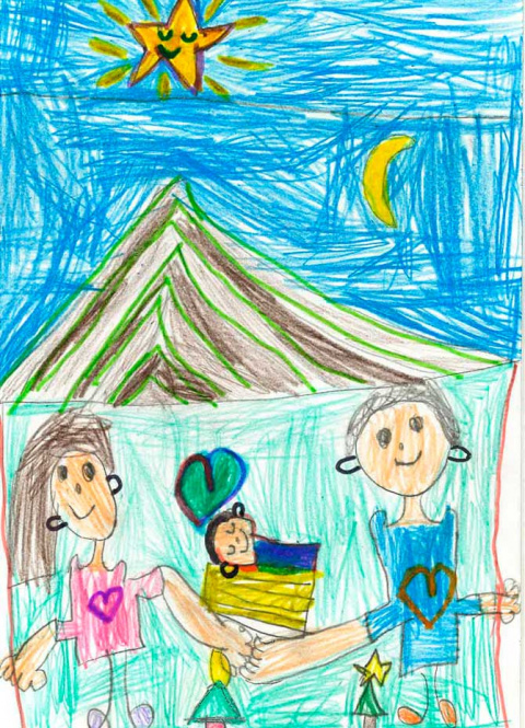 Segundo premio del concurso de postales de Navidad.