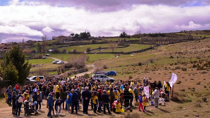 Imagen de archivo de una protesta contra los proyectos mineros.