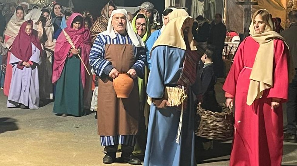 Belén viviente en Navalmoral de la Sierra.