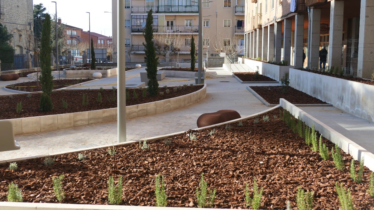 Obras en la plaza de San Francisco, uno de los trabajos que se han certificado.
