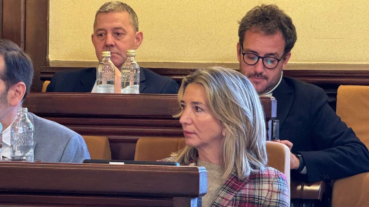 Alicia García durante el pleno en el Ayuntamiento de Ávila.