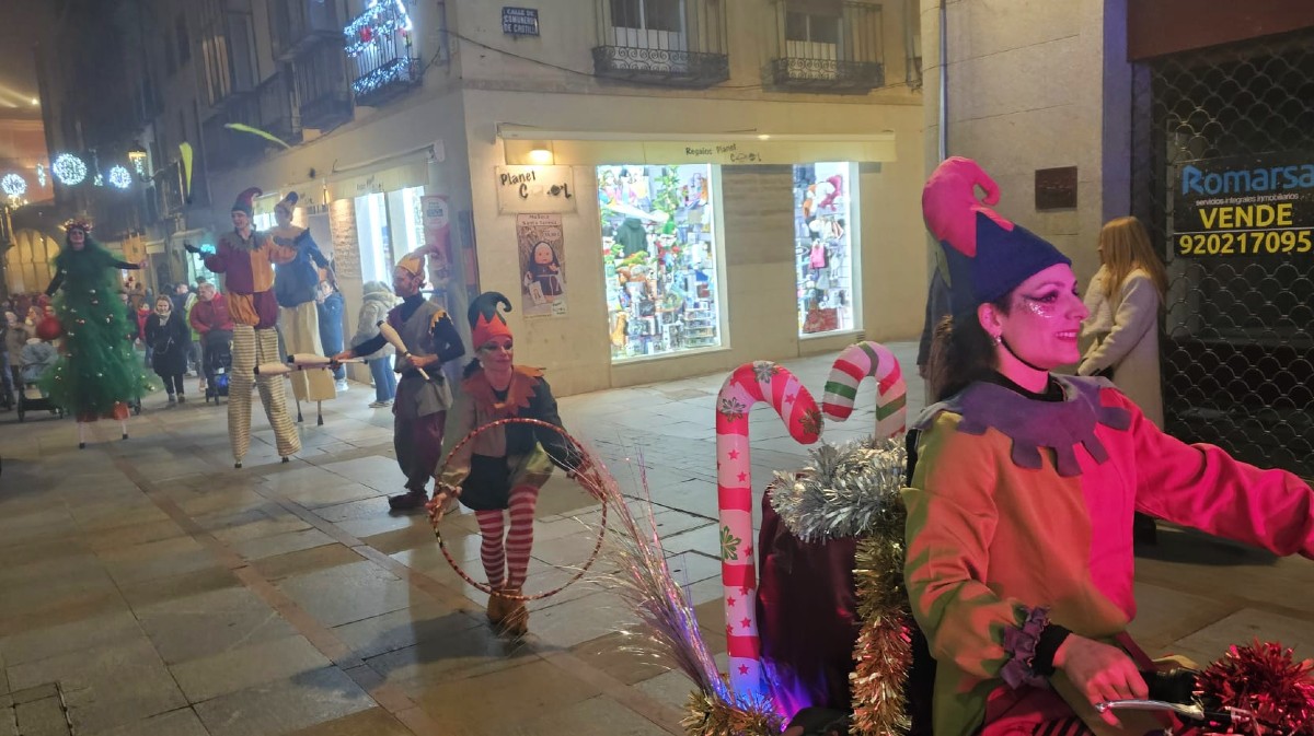 Pasacalles navideño en Ávila el sábado por la tarde.
