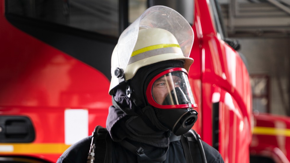 Imagen de archivo de un bombero.