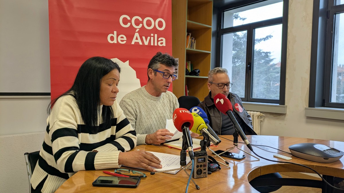 Rueda de prensa de CCOO y UGT ante la absorción de Multilogic por ANS Coop.