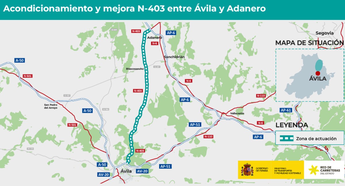 Proyecto de mejora de un tramo de la Nacional 403.