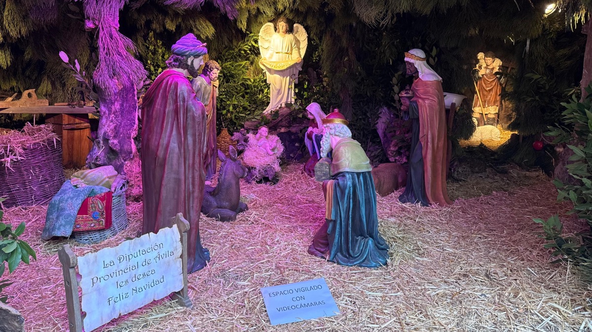 Belén navideño en el palacio de los Almarza