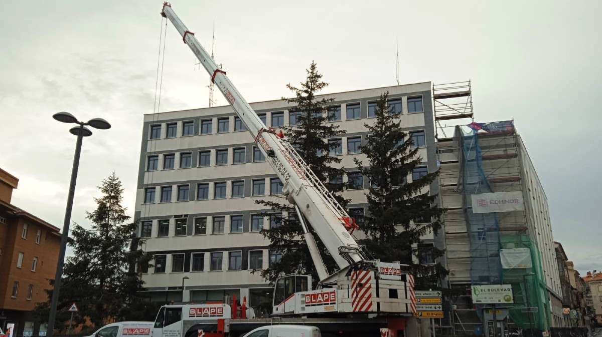 Edificio de sindicatos, este lunes.