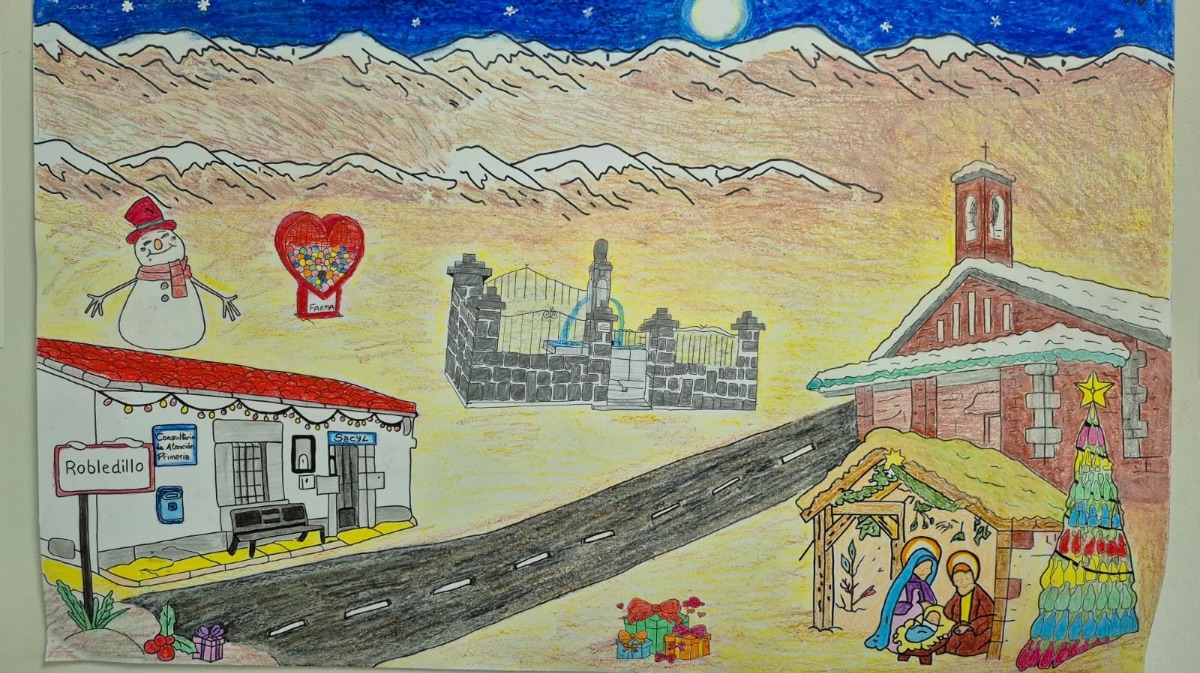 Postal navideña hecha por los vecinos de Robledillo