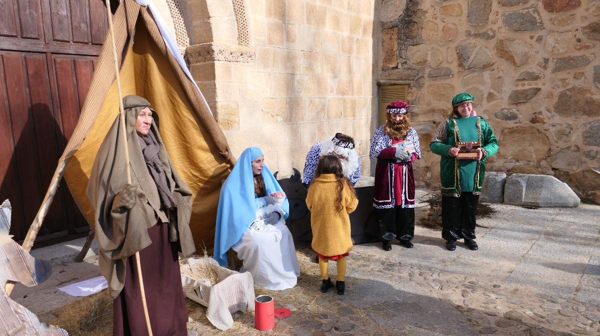 Bel&eacute;n viviente en el barrio de San Nicol&aacute;s.