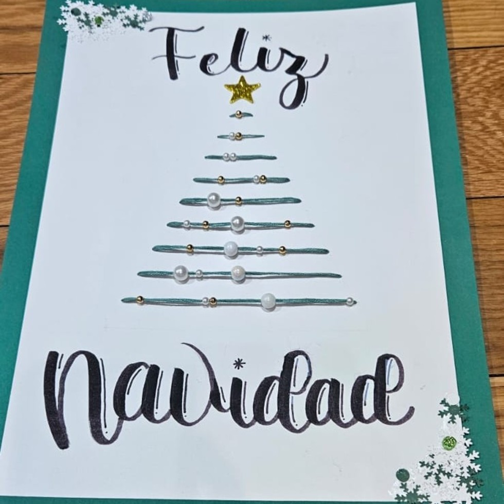 Tarjeta premiada en el certamen de Navidad.
